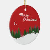 Kerstmis Bossen Scene Circle Ornament (Rechts)