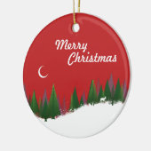 Kerstmis Bossen Scene Circle Ornament (Links)