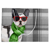 Kerstmis Boston Terrier Dog en Pset Groot Cadeauzakje (Achterkant)