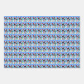 Kerstmis Boston Terrier Dogs Candy Cane Santa Hat Inpakpapier Vel (Voorkant 2)