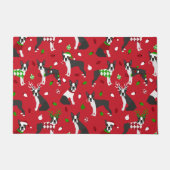 Kerstmis Boston Terrier Doormat Deurmat (Voorkant)