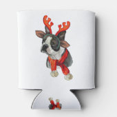 Kerstmis Boston terriër hond Blikjeskoeler (Achterkant)