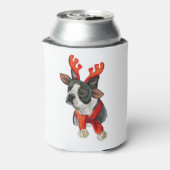 Kerstmis Boston terriër hond Blikjeskoeler (Blikje Achterkant)
