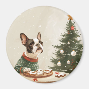 Kerstmis Boston Terrier Hond Magneet
