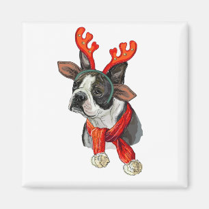 Kerstmis Boston terriër hond Magneet