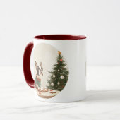 Kerstmis Boston Terrier Hond Mok (Voorkant links)