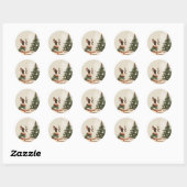 Kerstmis Boston Terrier Hond Ronde Sticker (Vel)