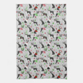 Kerstmis Boston Terrier Kitchen Towel Theedoek (Verticaal)