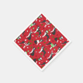Kerstmis Boston Terrier Napkins Servet (Hoek)