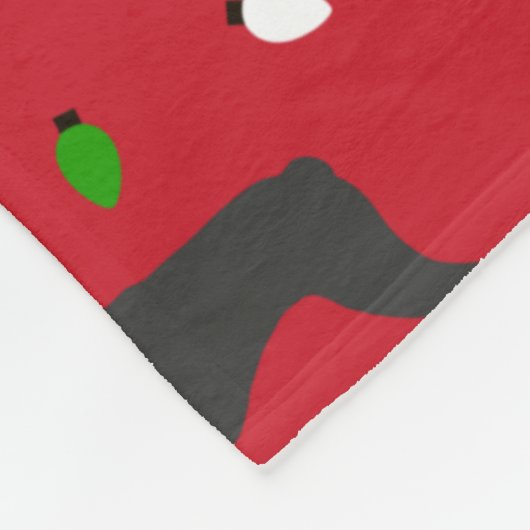 Kerstmis Boston Terrier Sherpa Blanket Fleece Deken (Hoek)