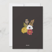 Kerstmis Botanische Bloemen 1 foto boog Feestdagenkaart (Achterkant)