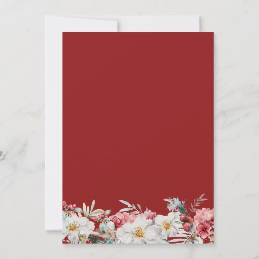 Kerstmis Botanische feestdag Kaart (Achterkant)