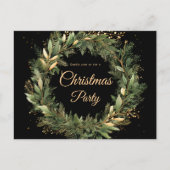 Kerstmis Botanische Feestelijke Elegante Vakantie  Uitnodiging Briefkaart (Voorkant)