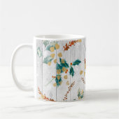 Kerstmis Botanische Houten Planken Koffiemok (Links)