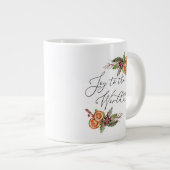 Kerstmis Botanische Waterverf Grote Koffiekop (Voorkant rechts)