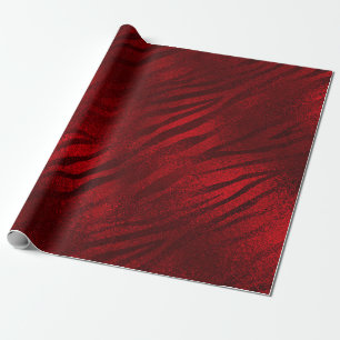 Kerstmis Bourgondië Rood Grunge Tijgerstrepen Cadeaupapier