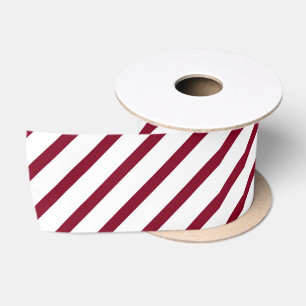 Kerstmis Bourgondië Rood Wit Strepen Patroon Satijnen Lint