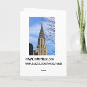 Kerstmis: Bovenkant van de Bouw van Chrysler, Feestdagen Kaart (Achterkant)