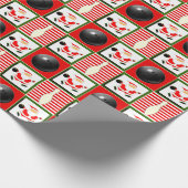 Kerstmis bowlen cadeaupapier (Hoek)