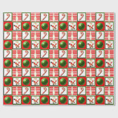 Kerstmis bowlen cadeaupapier (Vlak)