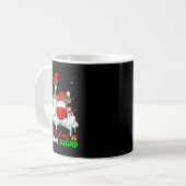 Kerstmis Bowling Squad Dabbing Santa Elf Bowling Koffiemok (Voorkant links)
