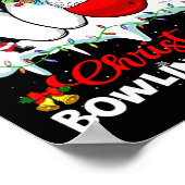 Kerstmis Bowling Squad Dabbing Santa Elf Bowling Poster (Hoek)