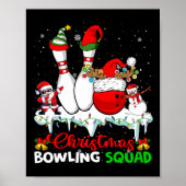 Kerstmis Bowling Squad Dabbing Santa Elf Bowling Poster (Voorkant)