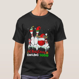 Kerstmis Bowling Squad Dabbing Santa Elf Bowling T-shirt