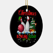 Kerstmis Bowling Squad Dabbing Santa Funny Christ Keramisch Ornament (Rechts)