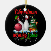 Kerstmis Bowling Squad Dabbing Santa Funny Christ Keramisch Ornament (Voorkant)