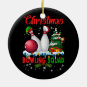 Kerstmis Bowling Squad Dabbing Santa Funny Christ Keramisch Ornament (Achterkant)