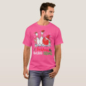 Kerstmis Bowling Squad Xmas Lights Santa Bowling T-shirt (Voorkant volledig)