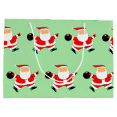 Kerstmis Bowling Vakantie Groot Cadeauzakje (Achterkant)
