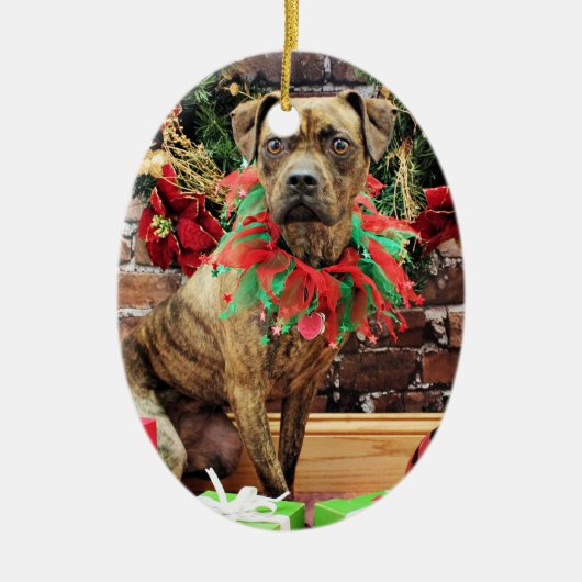 Kerstmis - Boxer X - Kita Keramisch Ornament (Voorkant)