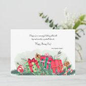 Kerstmis Boxing Day Vakantiewenskaart Feestdagenkaart (Staand voorkant)