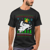 Kerstmis Braap Ugly Sweater Snowmobile Snowmobile T-shirt (Voorkant)