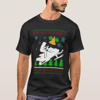Kerstmis Braap Ugly Sweater Snowmobile Snowmobile T-shirt