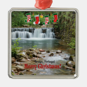 Kerstmis, Braga, Portugal Metalen Ornament