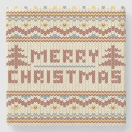 Kerstmis Brei Trui Uitzicht Coasters Stenen Onderzetter
