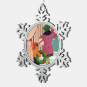 Kerstmis brengen tin sneeuwvlok ornament (Rechts)