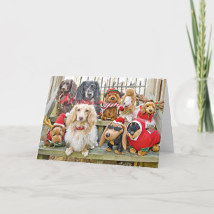 Kerstmis brengt de gehele familie bijeen feestdagen kaart