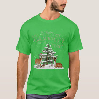 Kerstmis brengt kerstvreugde uit het bos t-shirt