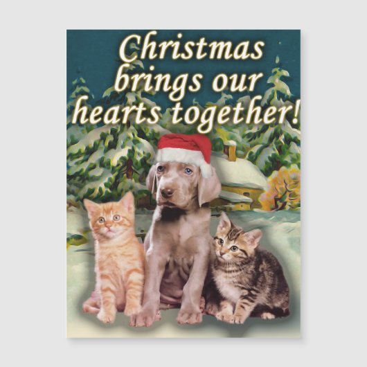 Kerstmis brengt ons hart samen met Puppy Kitten (Voorkant)