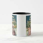 Kerstmis brengt ons hart samen met Puppy Kitten Mok (Midden)