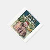 Kerstmis brengt ons hart samen met Puppy Kitten Servetten (Hoek)