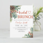 Kerstmis Bridal Brunch Uitnodiging (Staand voorkant)