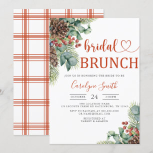 Kerstmis Bridal Brunch Uitnodiging