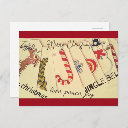 Kerstmis Briefkaart (Voorkant / Achterkant)