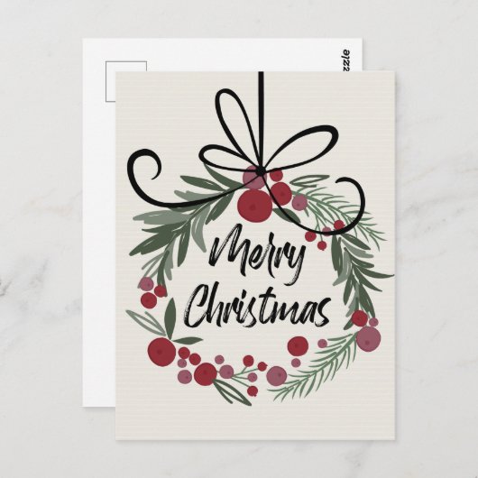 Kerstmis Briefkaart (Voorkant / Achterkant)