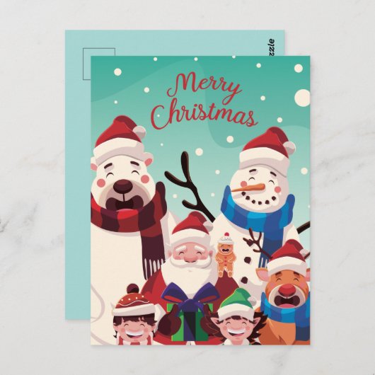 Kerstmis Briefkaart (Voorkant / Achterkant)